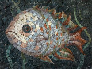 "RIBA 2" 30x45cm, mozaik od kamena