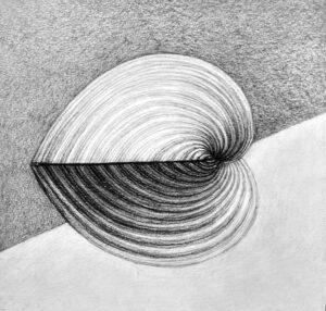 "PUTOPIS" 30x30,22x22,15x15cm,  ugljen i grafit na papiru, (triptih)