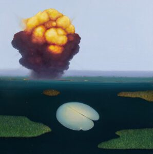 "INTROVERT" 140x140cm, ulje na platnu