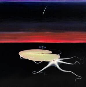 "ŠTO SE BORE MISLI MOJE", 150x150cm, ulje na platnu