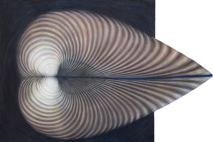"KRITIČNA CRTA" 120x180cm, ugljen i pastel na papiru
