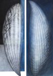 "Yin&Yang" 150x50cm(x2), ugljen i pastel na papiru(diptih)