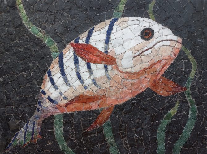 "RIBA 3" 30x45cm, mozaik od kamena